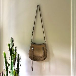 Rebecca Minkoff Vanity Saddle Bag Tan Suede